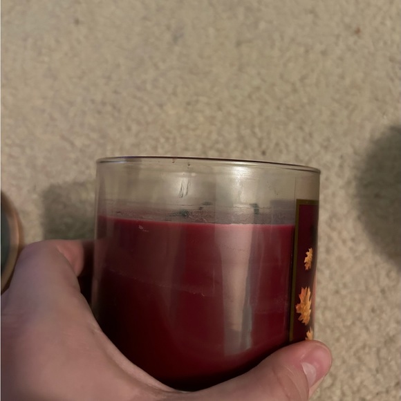 USED Bath and Body Works Pumpkin Fireside 3-Wick Candle - Picture 4 of 5